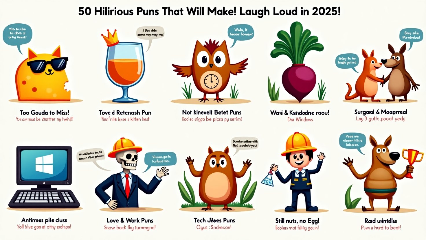 A cartoon slice of cheese wearing sunglasses, smiling, with the text 'Too Gouda to Miss!' in bold, colorful letters.